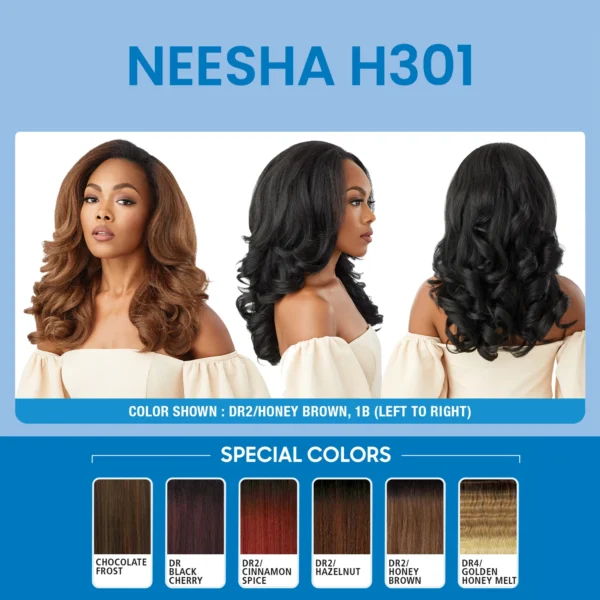 Half Wigs Outre Quick Weave Neesha H301 Textured Blowout Style - Image 3