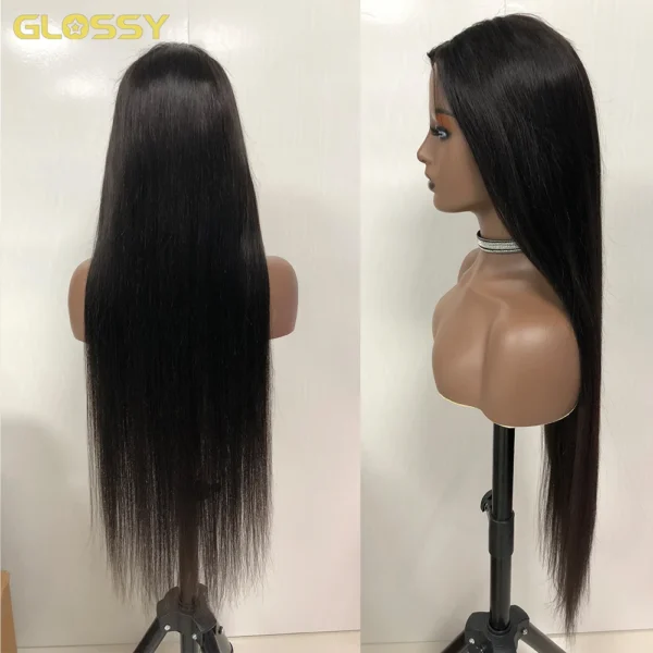 250 Density V Part Straight Glueless Human Hair Wig 30 Inch - Image 5