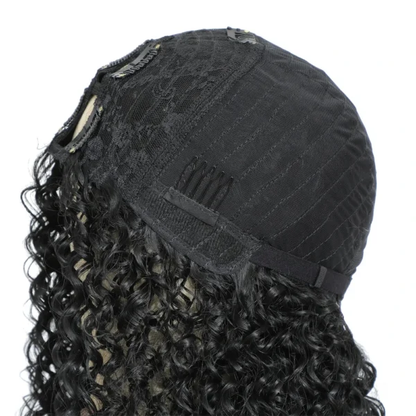 Human Hair Half Wigs Long Curly V Part No Leave Out Wig - Image 2