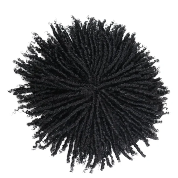 Human Hair Half Wigs Short Curly Dreadlocks Rasta Afro Twist Wig - Image 4