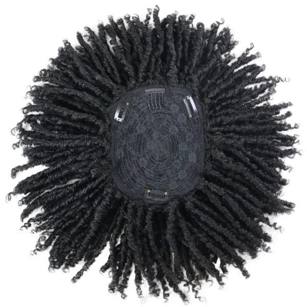 Human Hair Half Wigs Short Curly Dreadlocks Rasta Afro Twist Wig - Image 3