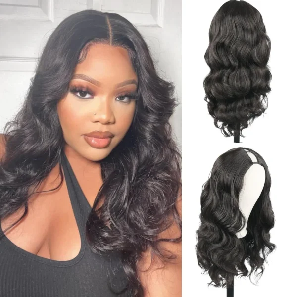 Human Hair Half Wigs U Part Body Wave Clip-in Full Head