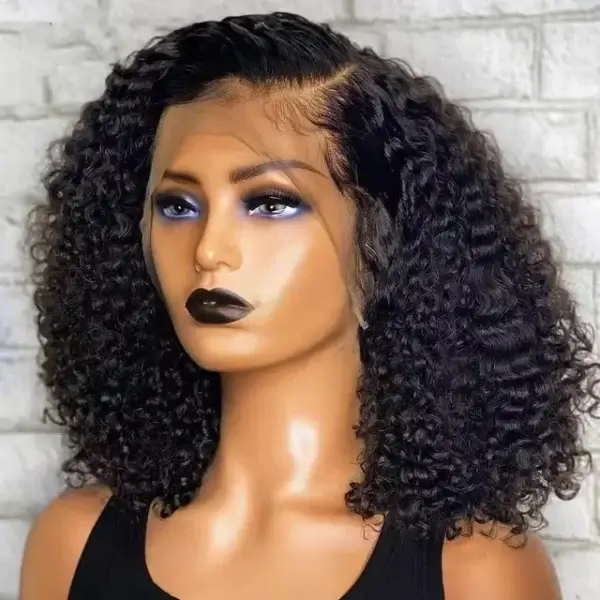 Human Hair Half Wigs Water Wave Short Bob Cut Synthetic Wig - Image 2