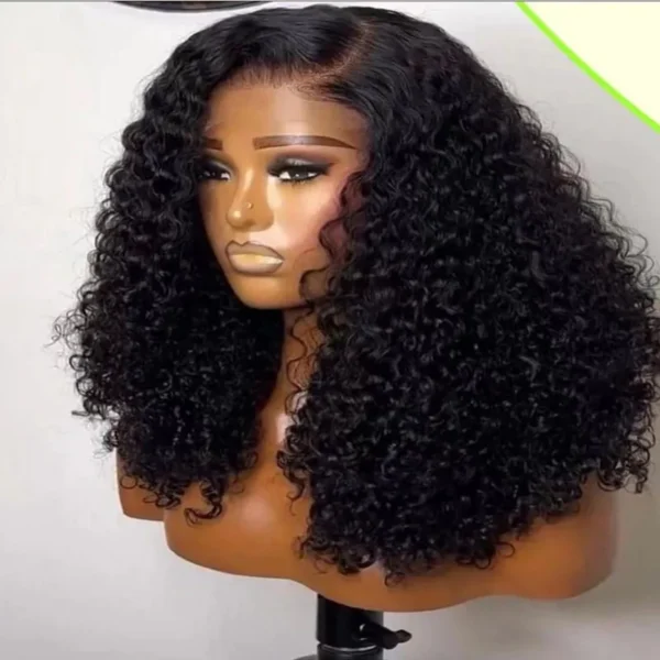 Human Hair Half Wigs Water Wave Short Bob Cut Synthetic Wig